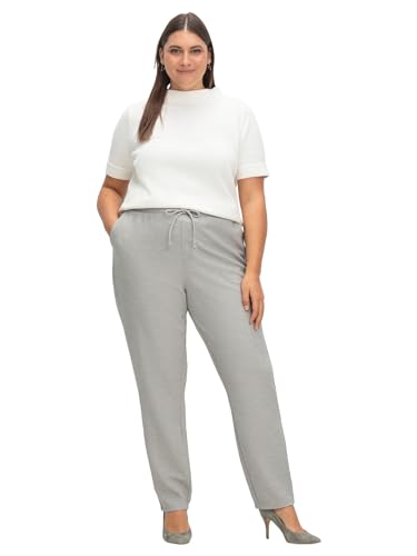 Sheego Damen Große Größen Joggpants in Struktur-Optik, mit Galonstreifen Schlupfhose Freizeitmode elegant Glanzgarn Gemustert von Sheego