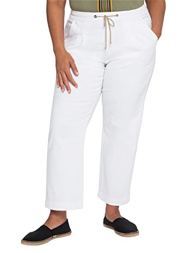 Sheego Damen Große Größen Joggpants mit dehnbarem Bund und Bindeband Stretch-Jeans Freizeitmode sportlich - unifarben von Sheego