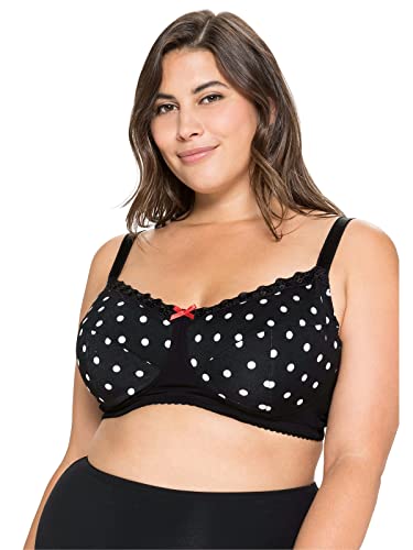 Sheego Damen Große Größen Komfort-BH mit gepunkteten Cups und Kleiner Spitze von Sheego