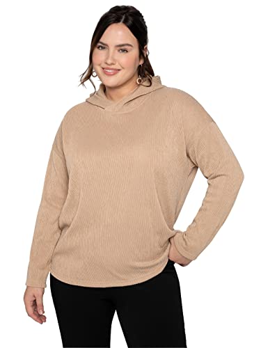 Sheego Damen Große Größen Langarmshirt aus strukturierter Shirtware Freizeitmode sportlich Rundhals-Ausschnitt - von Sheego