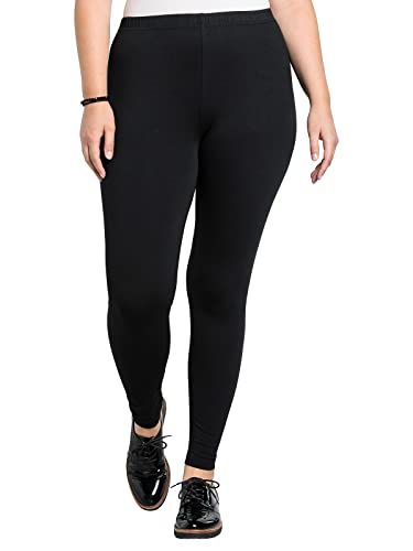 Sheego Damen Große Größen Leggings aus hautfreundlichem Baumwoll-Mix Leggings Basicmode sportlich - unifarben von Sheego