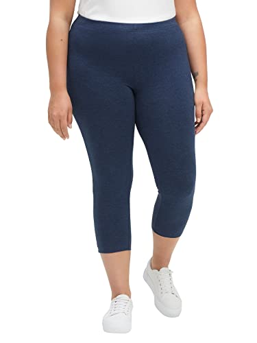 Sheego Damen Große Größen Leggings in Capri-Länge Leggings Basicmode sportlich - unifarben von Sheego