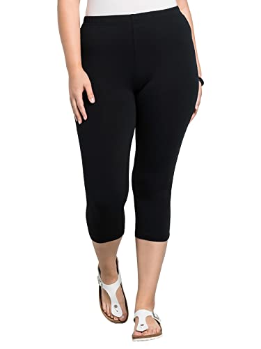 Sheego Damen Große Größen Leggings in Capri-Länge Leggings Basicmode sportlich - unifarben von Sheego