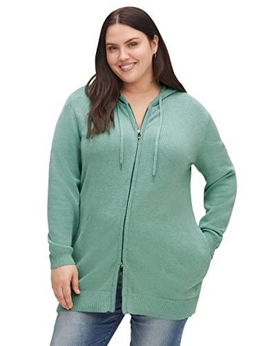 Sheego Damen Große Größen Longstrickjacke in kuschelig-weicher Qualität Freizeitmode klassisch - von Sheego