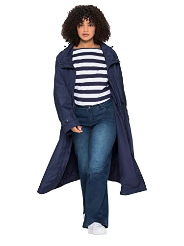 Sheego Damen Große Größen Mantel in Oversize-Form, wasserabweisend Funktionsmantel Outdoormode trendig - unifarben von Sheego