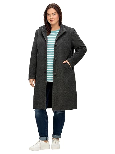 Sheego Damen Große Größen Oversized-Mantel mit Stehkragen, in Flauschiger Qualität Freizeitmode klassisch - von Sheego