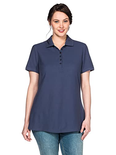 Sheego Damen Große Größen Poloshirt T-Shirt Basicmode sportlich - - unifarben von Sheego