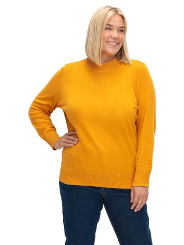 Sheego Damen Große Größen Pullover aus Feinstrick, mit Stehkragen Strickpullover Citywear feminin Rundhals-Ausschnitt - unifarben von Sheego