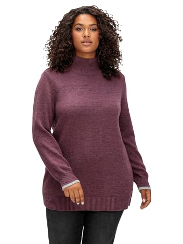Sheego Damen Große Größen Pullover mit Stehkragen und Kaschmiranteil Strickpullover Citywear sportlich Rundhals-Ausschnitt - unifarben von Sheego
