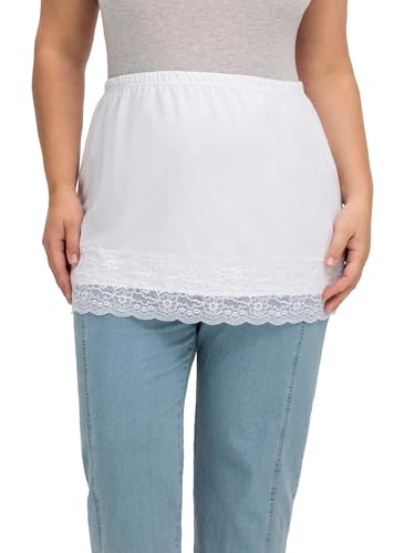 Sheego Damen Große Größen Shirt-Verlängerung Shirtverlängerung mit Spitze T-Shirt Freizeitmode feminin - Spitze unifarben von Sheego