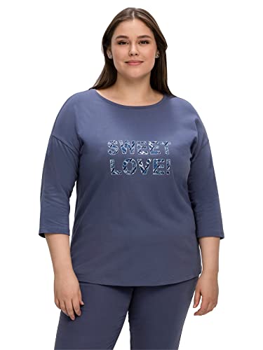 Sheego Damen Große Größen Shirt mit Frontdruck 3/4-Arm-Shirt Citywear sportlich Rundhals-Ausschnitt - Bedruckt von Sheego