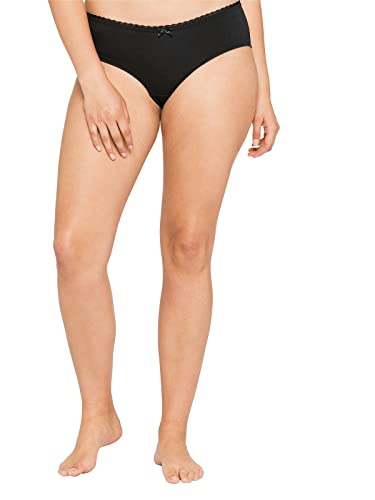 Sheego Damen Große Größen Slip mit Spitzeneinsätzen, im Doppelpack Slip unifarben von Sheego