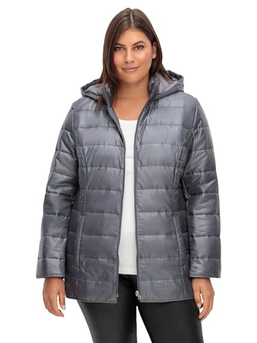 Sheego Damen Große Größen Steppjacke mit Stehkragen und Kapuze Steppjacke Citywear sportlich - unifarben von Sheego