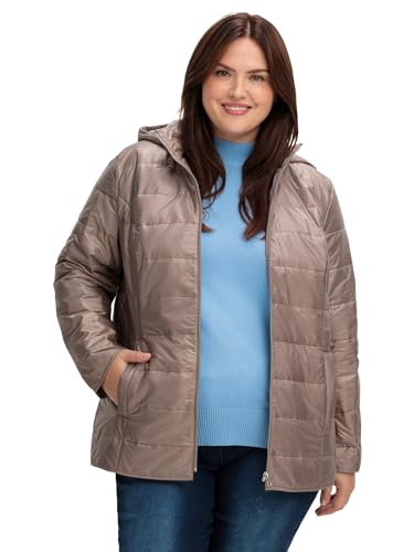 Sheego Damen Große Größen Steppjacke mit Stehkragen und Kapuze Steppjacke Citywear sportlich - unifarben von Sheego