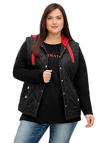 Sheego Damen Große Größen Steppweste mit Sweat-Kapuze Freizeitmode sportlich - von Sheego