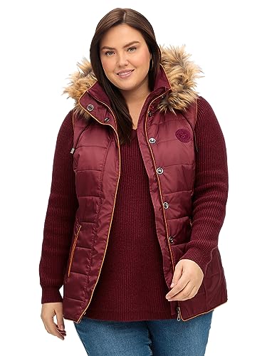 Sheego Damen Große Größen Steppweste mit abnehmbarer Kapuze. wasserabweisend Freizeitmode sportlich - von Sheego