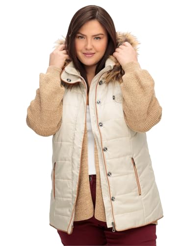 Sheego Damen Große Größen Steppweste mit abnehmbarer Kapuze. wasserabweisend Freizeitmode sportlich - von Sheego