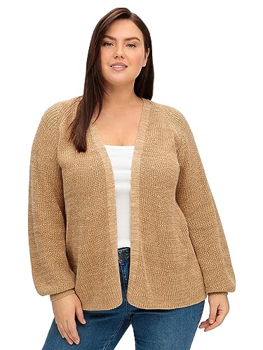 Sheego Damen Große Größen Strickjacke in Leichter A-Linie und offener Form Freizeitmode feminin - von Sheego