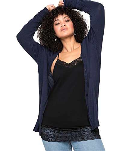 Sheego Damen Große Größen Strickjacke mit Knopfleiste Businessmode klassisch - von Sheego
