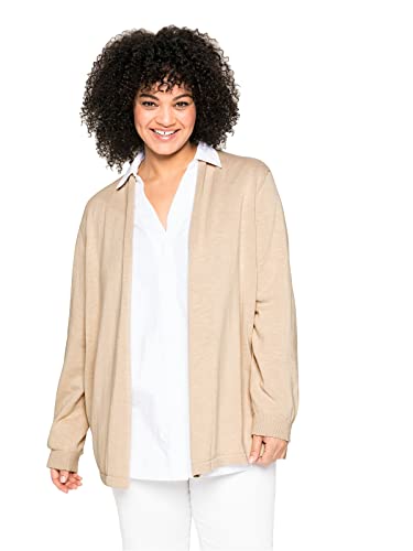 Sheego Damen Große Größen Strickjacke mit Schalkragen Strickjacke Basicmode klassisch - unifarben von Sheego