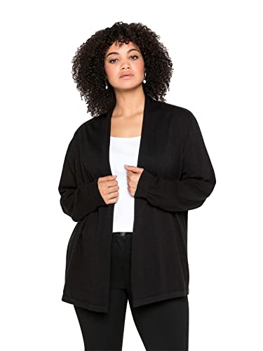 Sheego Damen Große Größen Strickjacke mit Schalkragen Strickjacke Basicmode klassisch - unifarben von Sheego