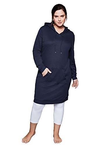 Sheego Damen Große Größen Sweatkleid mit Kapuze und Kängurutasche Freizeitmode sportlich - - von Sheego