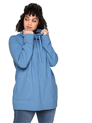 Sheego Damen Große Größen Sweatshirt in Strukturqualität Basicmode sportlich Rundhals-Ausschnitt - von Sheego