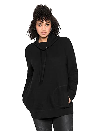 Sheego Damen Große Größen Sweatshirt in Strukturqualität Sweatshirt Basicmode sportlich Rundhals-Ausschnitt - unifarben von Sheego