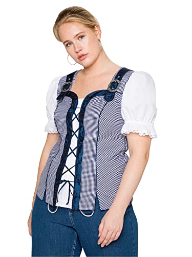 Sheego Damen Große Größen Trachtenbluse im Trachten-Look Trachtenbluse Oktoberfestmode feminin - Gemustert von Sheego