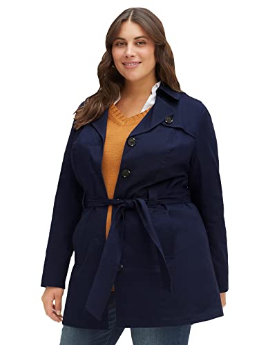 Sheego Damen Große Größen Trenchcoat als Klassiker und Kombipartner Trenchcoat Citywear klassisch Zierknöpfe unifarben von Sheego