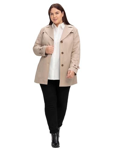Sheego Damen Große Größen Trenchcoat mit Gürtel, wasserabweisende Qualität Trenchcoat Citywear klassisch - unifarben von Sheego