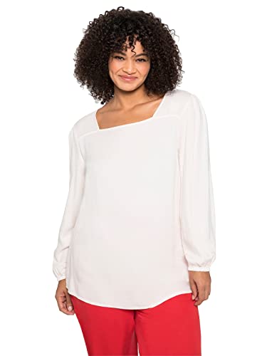 Sheego Damen Große Größen Tunika aus leicht strukturierter Viskose Citywear feminin Caree-Ausschnitt - von Sheego