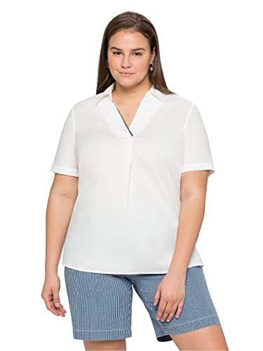 Sheego Damen Große Größen Tunika mit Hemdkragen und V-Ausschnitt Citywear klassisch V-Ausschnitt - von Sheego