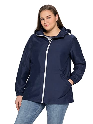 Sheego Damen Große Größen Übergangsjacke aus wasserabweisender Microfaser Outdoorjacke Outdoormode sportlich - unifarben von Sheego