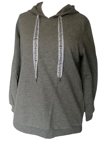 Sheego Damen Pullover Sweatshirt Pulli Kapuze Shirt Grau 44/46-52/54 Langarm Große Größen Übegröße Sweater (DE/NL/SE/PL, Numerisch, 52, 54, Regular, Regular) von Sheego