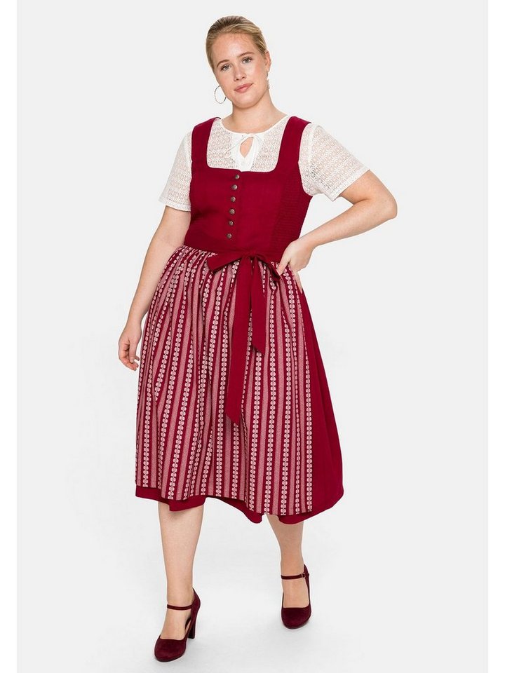 Sheego Dirndl Große Größen in Midilänge, mit Spitzenbluse und Schürze von Sheego