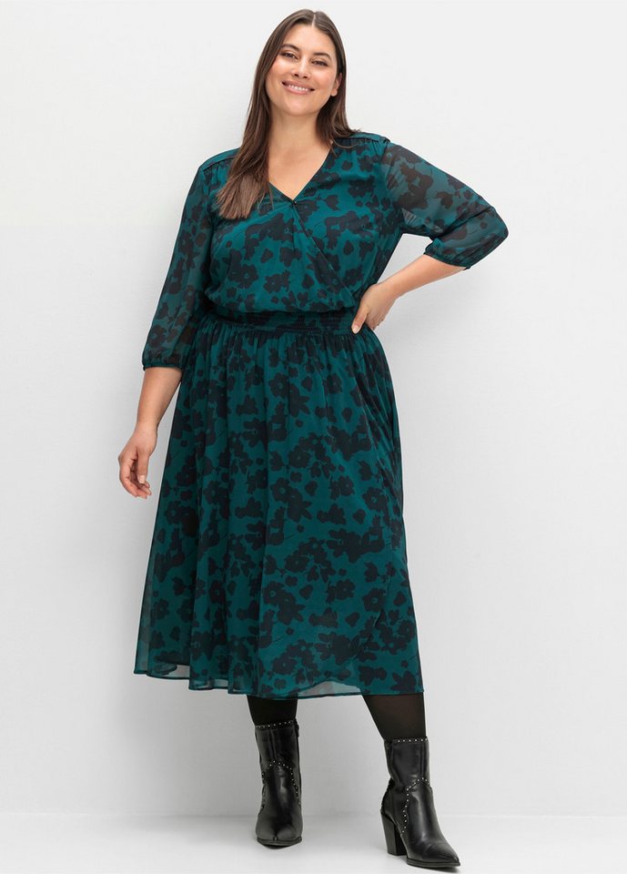 Sheego Etuikleid Chiffonkleid von Sheego