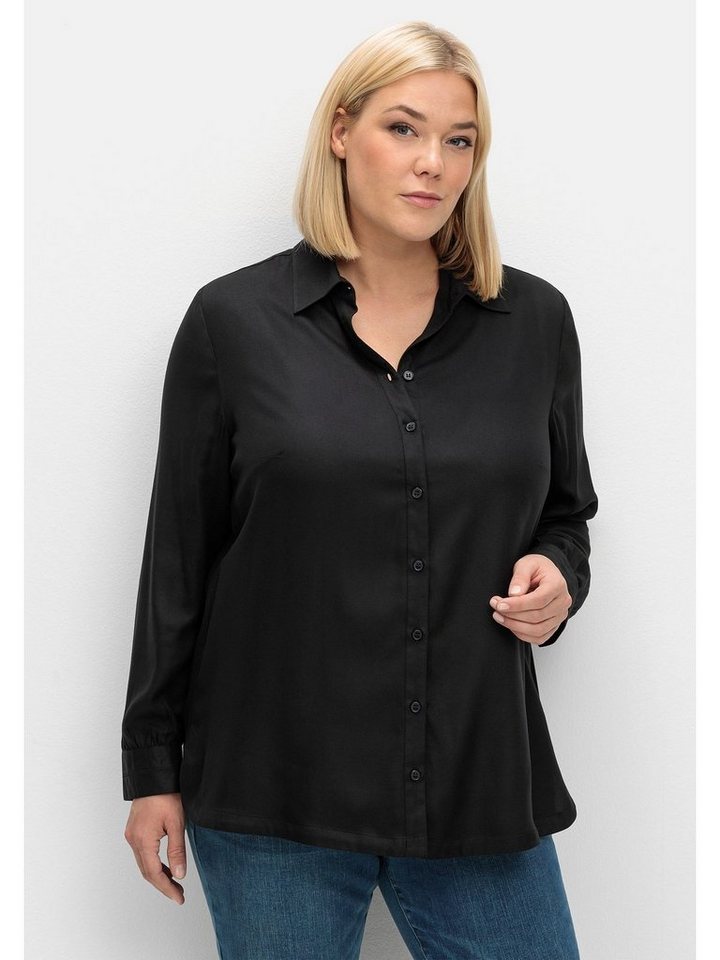 Sheego Hemdbluse Große Größen aus weich fließendem Viskose-Twill von Sheego
