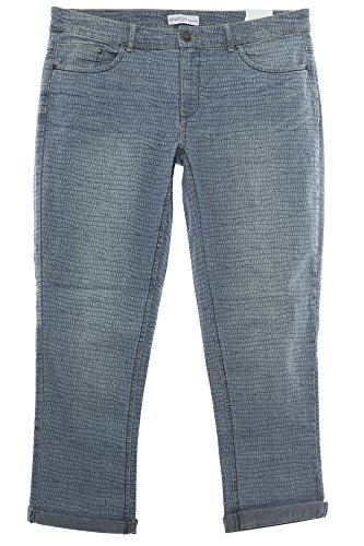 Sheego Jeans Hose Pants Die Gerade Damen Stretch Kurzgröße, Farbe:Jeansblau, Damengrößen:22 von Sheego