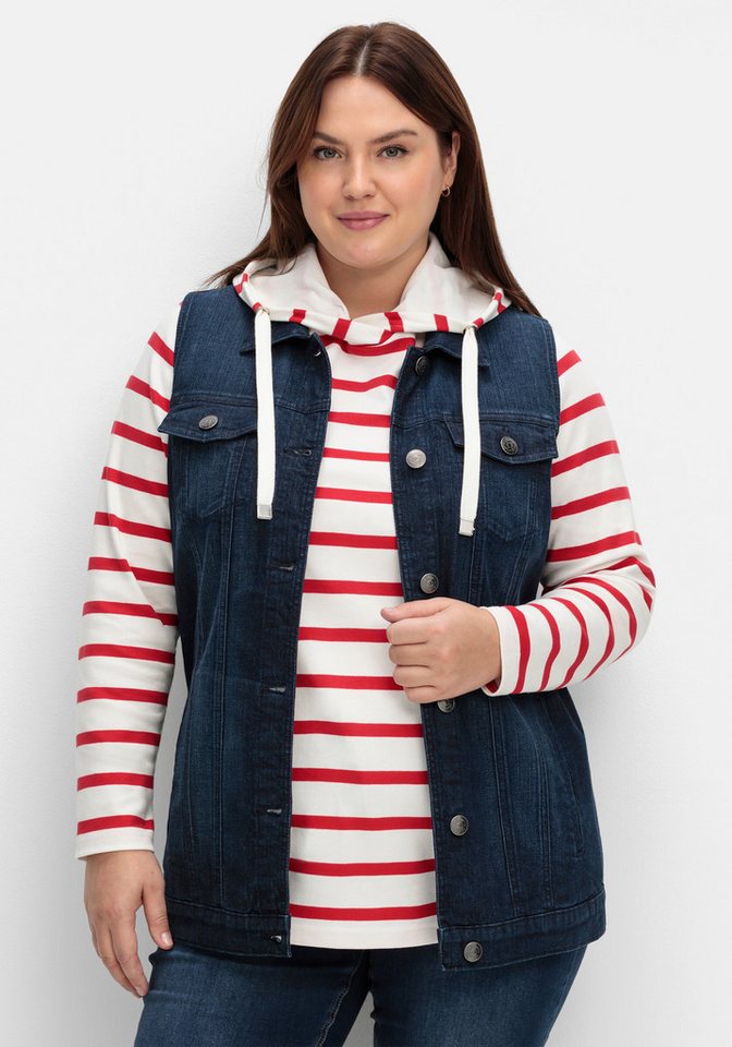 Sheego Jerseyweste Jeansweste von Sheego