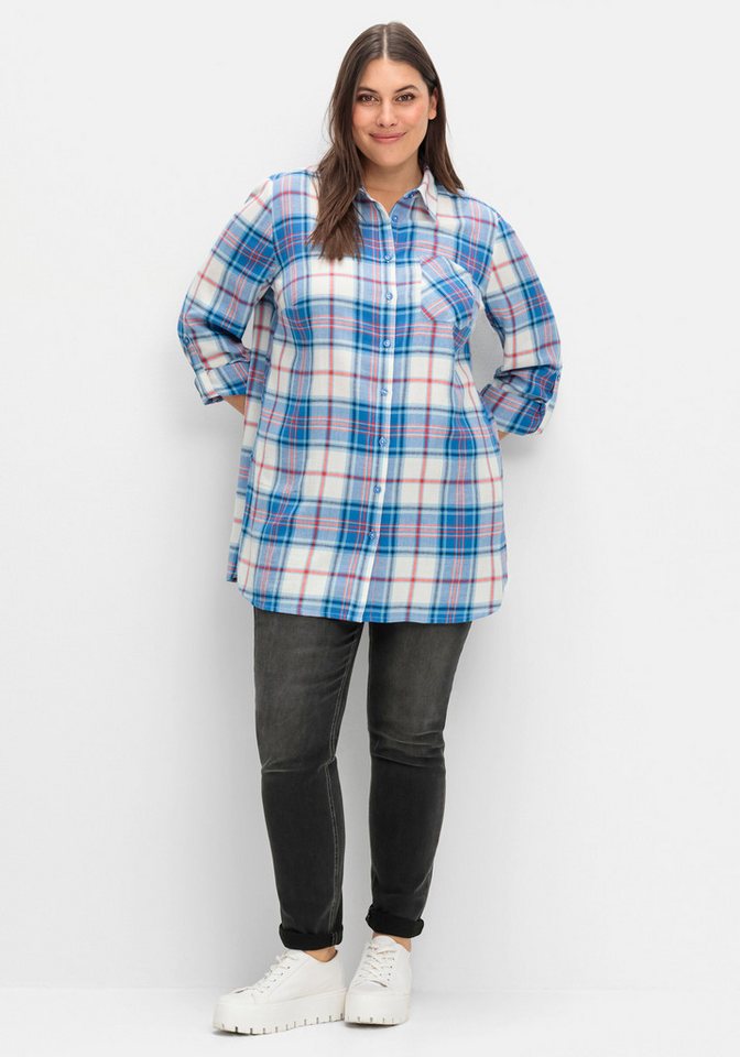 Sheego Klassische Bluse Flanellbluse . von Sheego