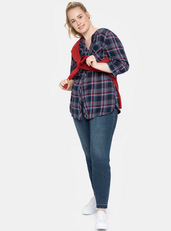 Sheego Klassische Bluse Karobluse von Sheego