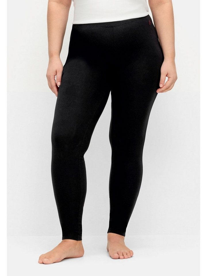 Sheego Leggings Große Größen im Doppelpack, aus elastischer Baumwolle von Sheego