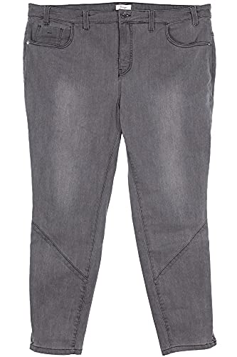 Sheego Skinny Croped Stretchjeans Slim Jeans Damen Denim, Farbe:grau, Damengrößen:56, Hosenlänge:L28 von Sheego