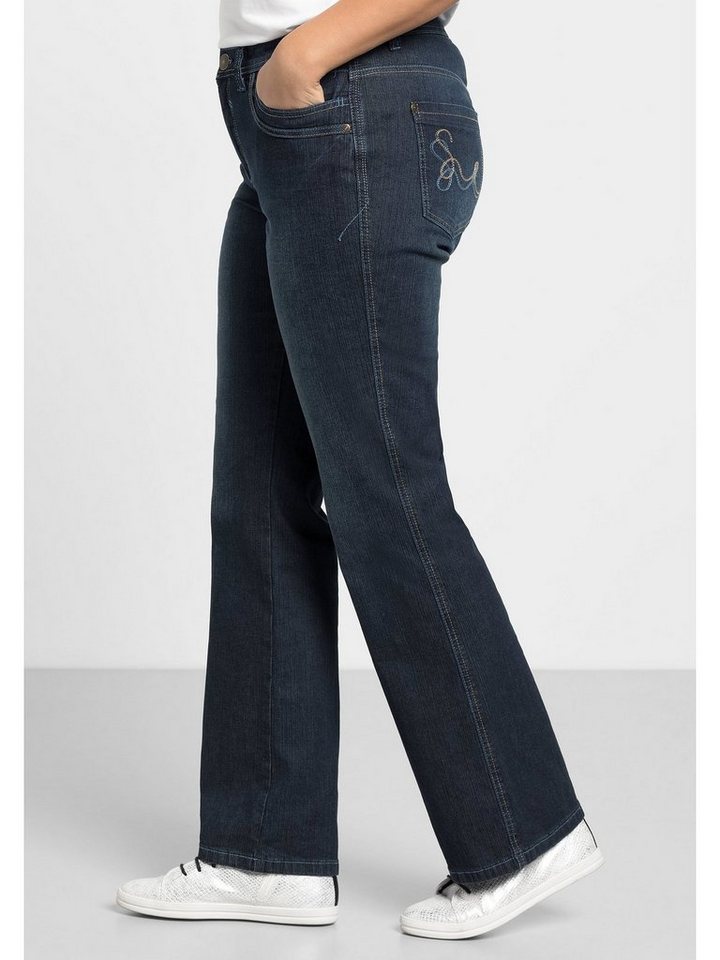 Sheego Stretch-Jeans Große Größen mit Used-Effekten von Sheego