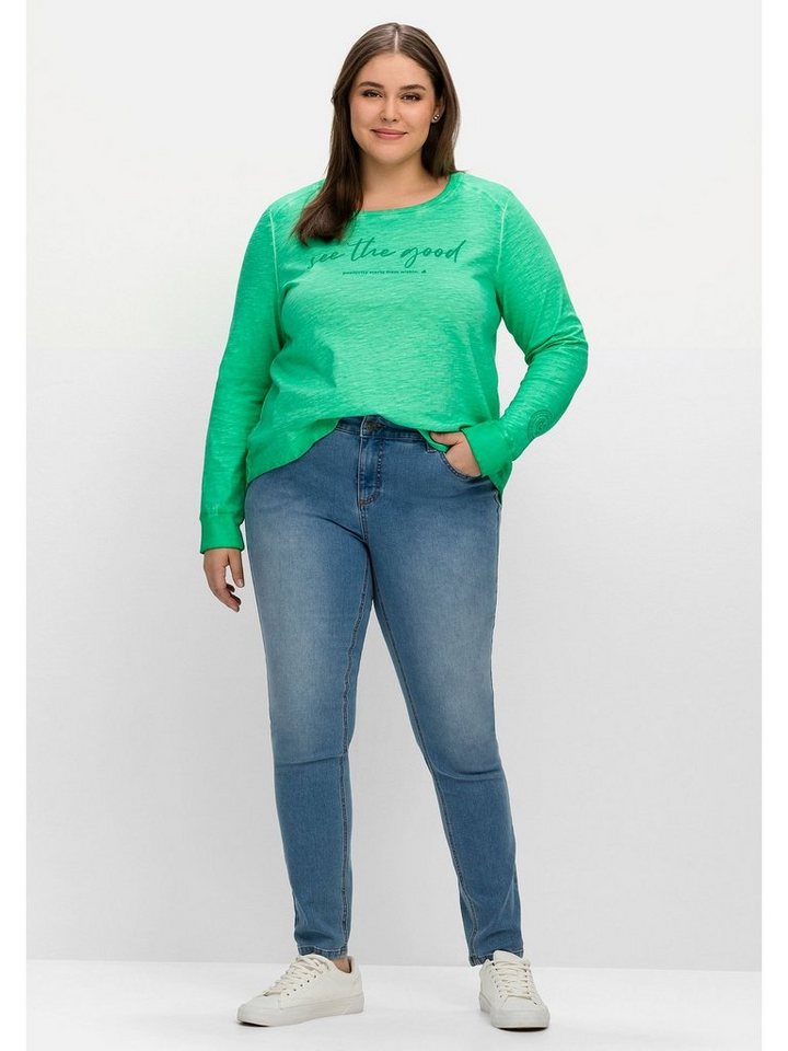 Sheego Stretch-Jeans Große Größen für sehr schmale Beine und mehr Bauch von Sheego