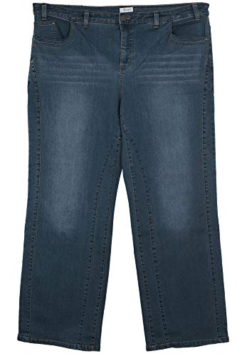 Sheego Stretchjeans Die Gerade Straight Fit Damen Denim, Farbe:blau, Damengrößen:58 von Sheego