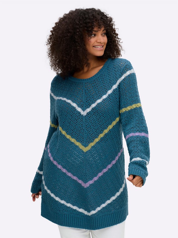 Sheego Strickpullover Ajourpullover . von Sheego