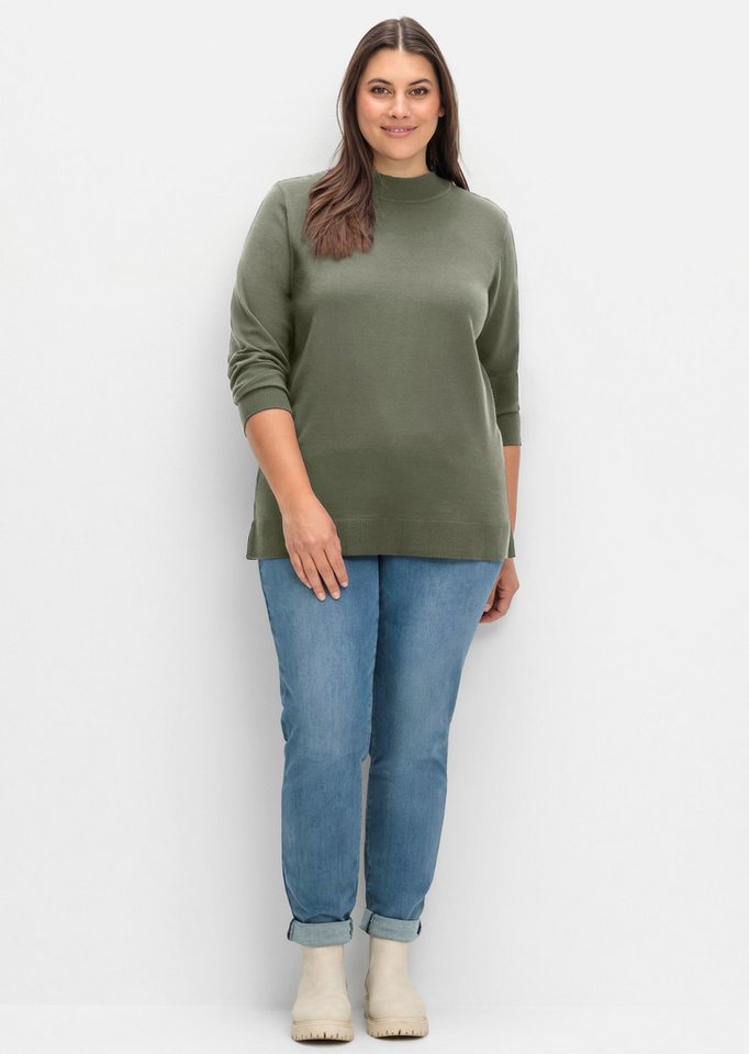 Sheego Strickpullover Feinstrickpullover Sheego Strickpullover Feinstrickpullover von Sheego