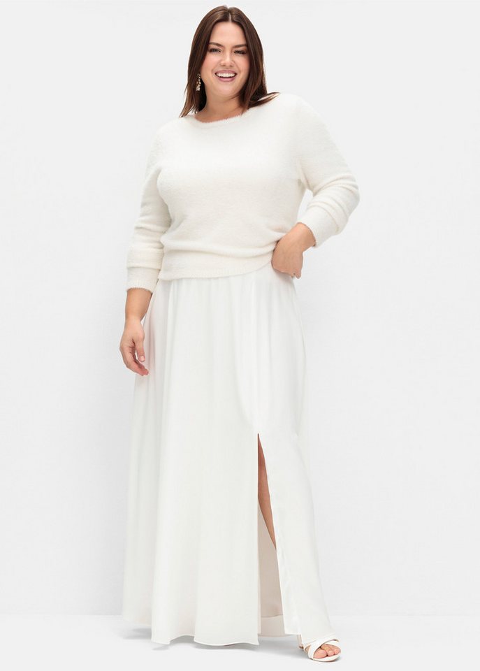 Sheego Strickpullover Pullover . mit tiefem V-Ausschnitt hinten von Sheego